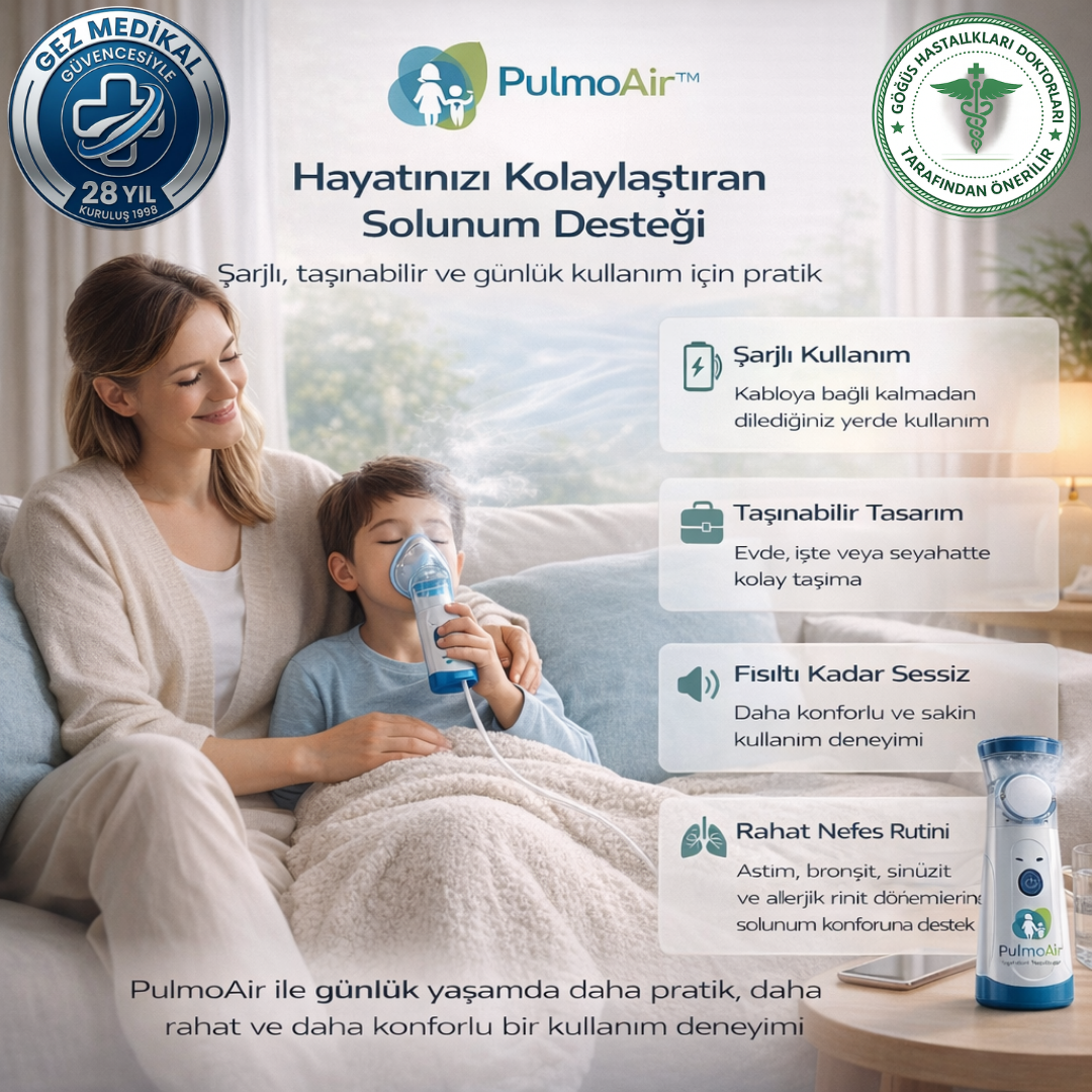 PulmoAir® - Taşınabilir Nebülizatör